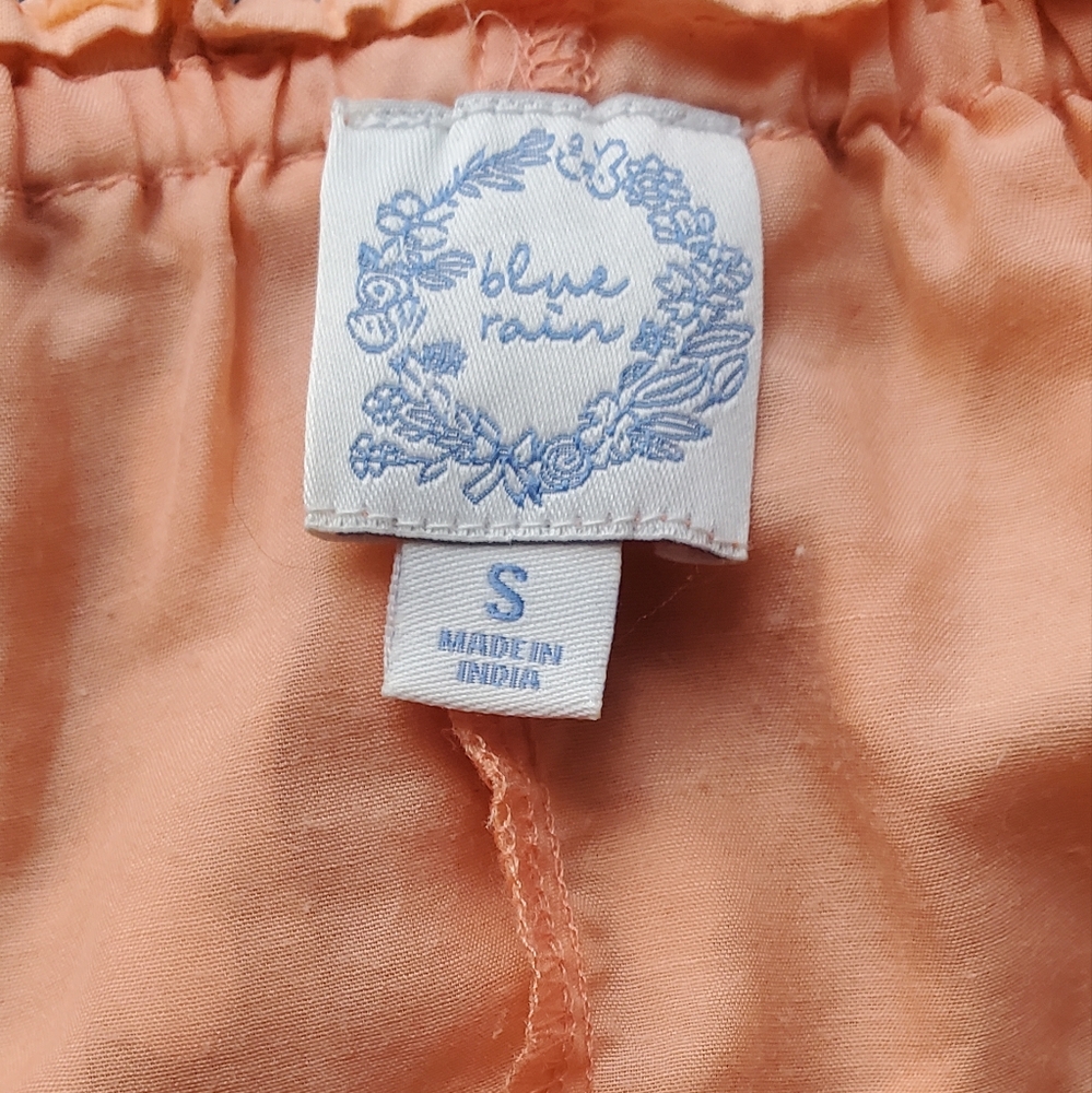 Blue Rain Casual Tiered Top in Cream, Orange, and Brown - Picture 3 of 3